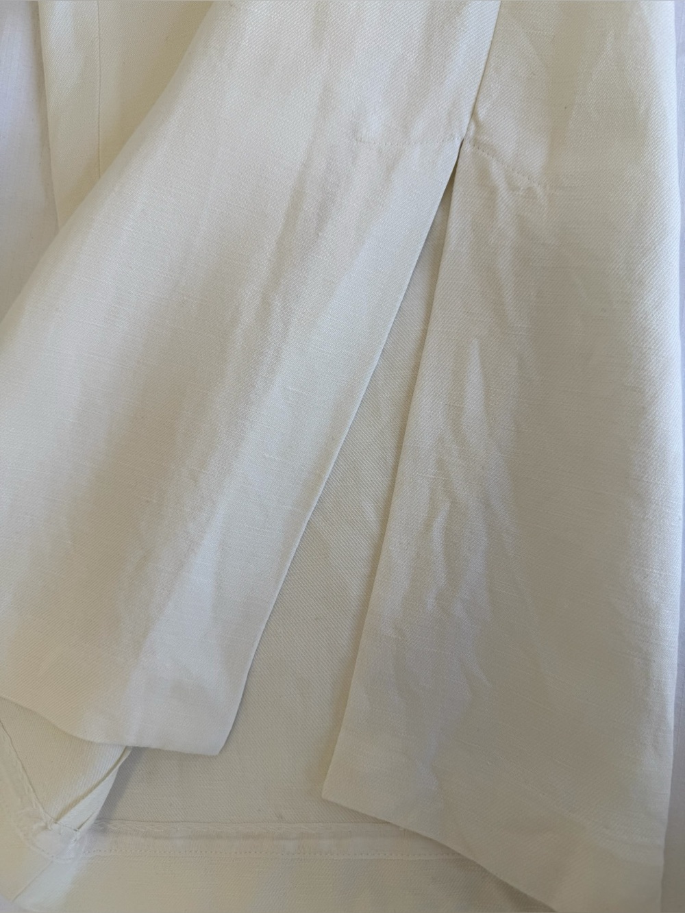 Anthropologie Elevenses Off White Linen Rayon Wide Leg Pants 4 Minimalist Chic - Picture 9 of 13
